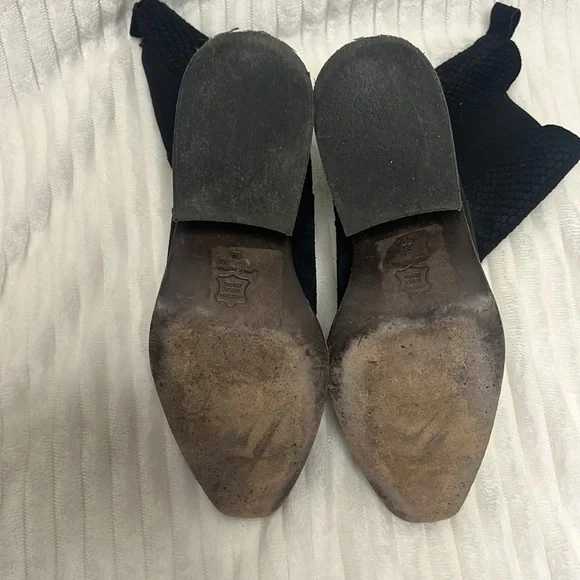 Free People Benson chelsea boot black western ankle heeled snake leather - Picture 9 of 12